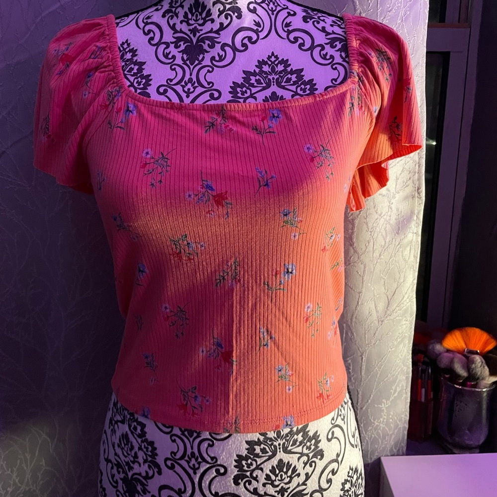 Floral spring Neck Blouse